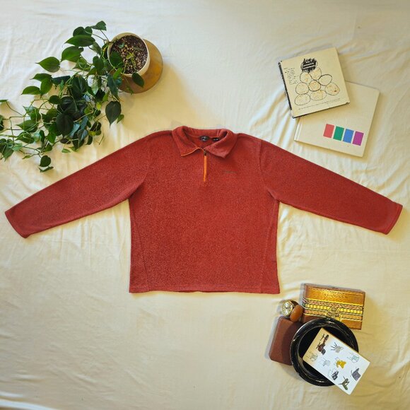 Orange Eddie Bauer Quarter-Zip - Picture 1 of 6